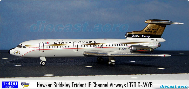 Hawker Siddeley Trident 1E Channel Airways 1970 G-AVYB
