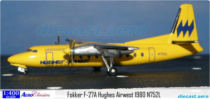 Fokker F-27A Hughes Airwest 1980 N752L