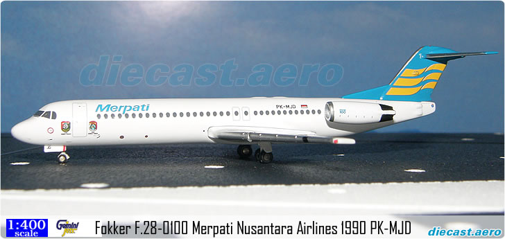 Fokker F.28-0100 Merpati Nusantara Airlines 1990 PK-MJD
