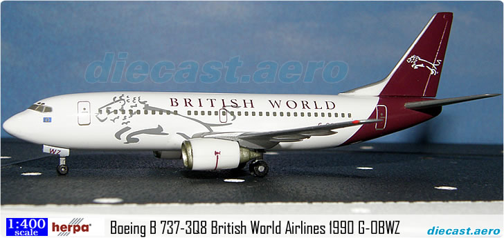 Boeing B 737-3Q8 British World Airlines 1990 G-OBWZ