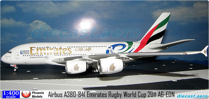 Airbus A380-841 Emirates Rugby World Cup 2011 A6-EDN