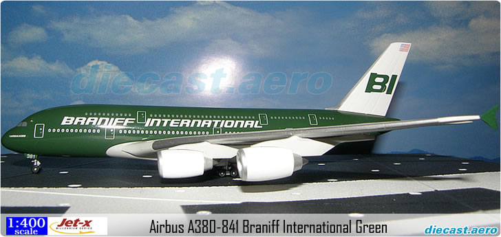 Airbus A380-841 Braniff International Green