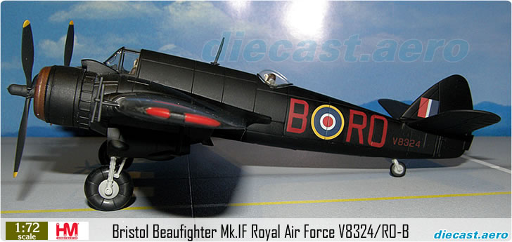Bristol Beaufighter Mk.IF Royal Air Force V8324/RO-B