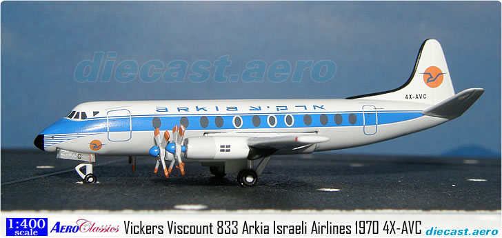 Vickers Viscount 833 Arkia Israeli Airlines 1970 4X-AVC