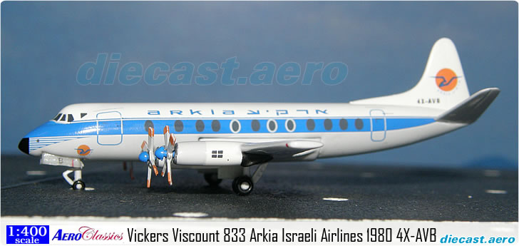 Vickers Viscount 833 Arkia Israeli Airlines 1980 4X-AVB