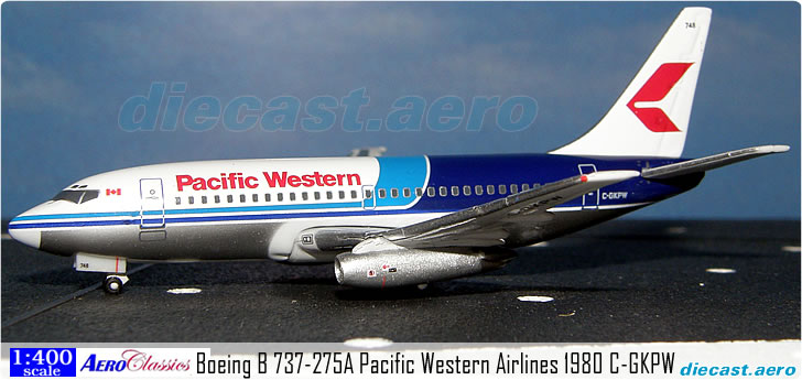 Boeing B 737-275A Pacific Western Airlines 1980 C-GKPW