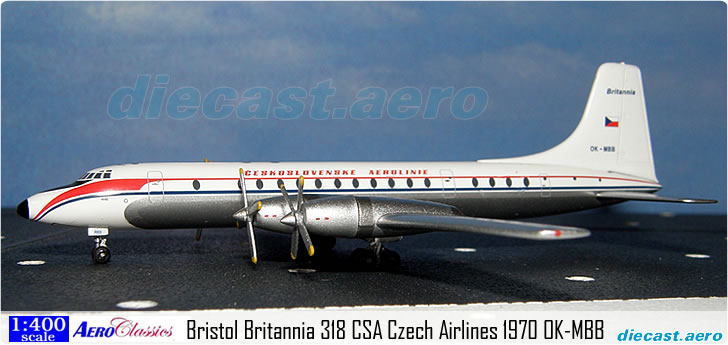Bristol Britannia 318 CSA Czech Airlines 1970 OK-MBB