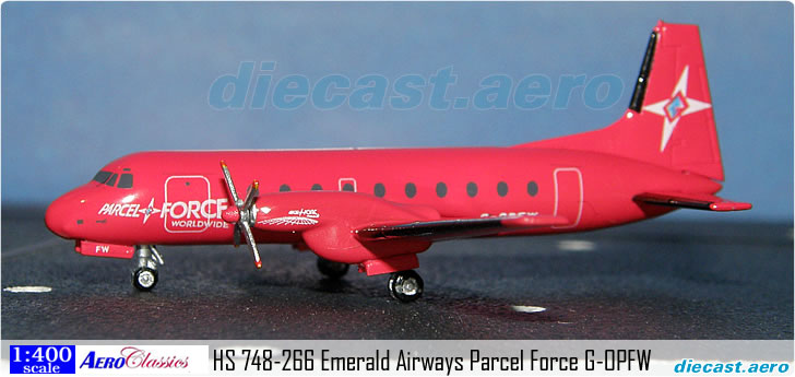 HS 748-266 Emerald Airways Parcel Force G-OPFW