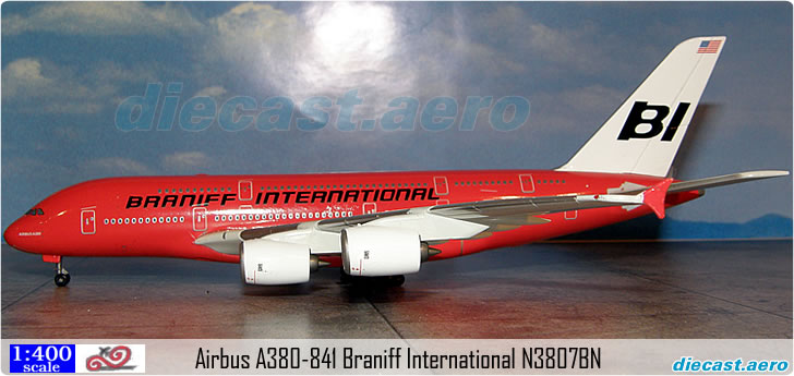 Airbus A380-841 Braniff International N3807BN