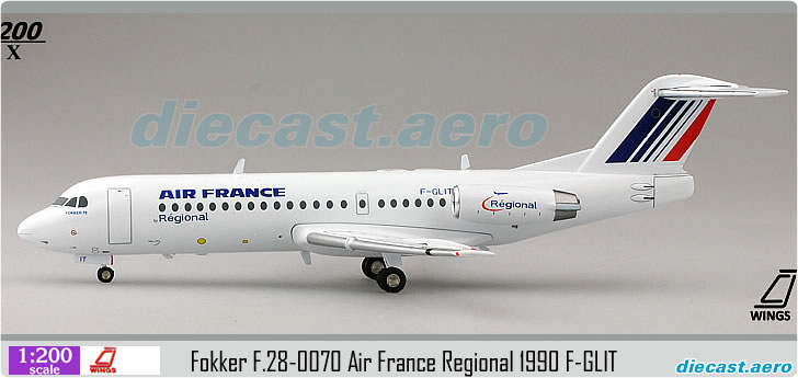 Fokker F.28-0070 Air France Regional 1990 F-GLIT