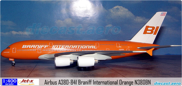 Airbus A380-841 Braniff International Orange N380BN