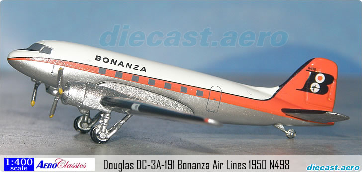 Douglas DC-3A-191 Bonanza Air Lines 1950 N498