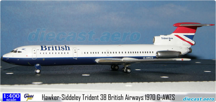 Hawker-Siddeley Trident 3B British Airways 1970 G-AWZS