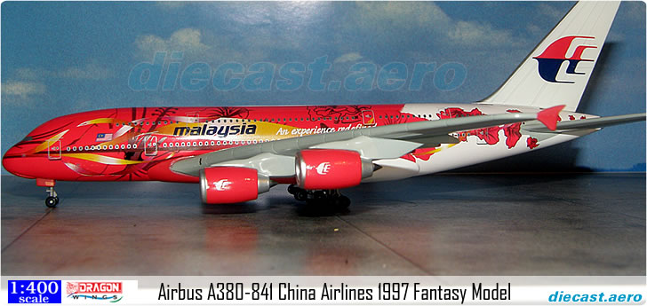 Airbus A380-841 Malaysia Airlines Hibiscus Fantasy Model