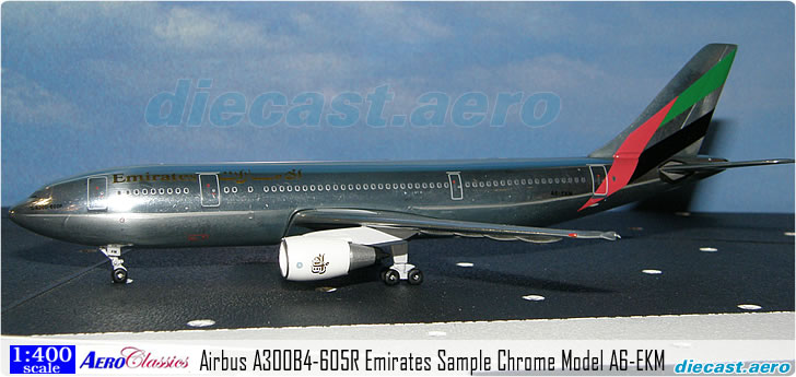 Airbus A300B4-605R Emirates Sample Chrome Model A6-EKM