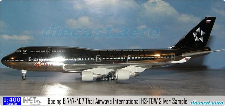 Boeing B 747-4D7 Thai Airways International HS-TGW Silver Sample