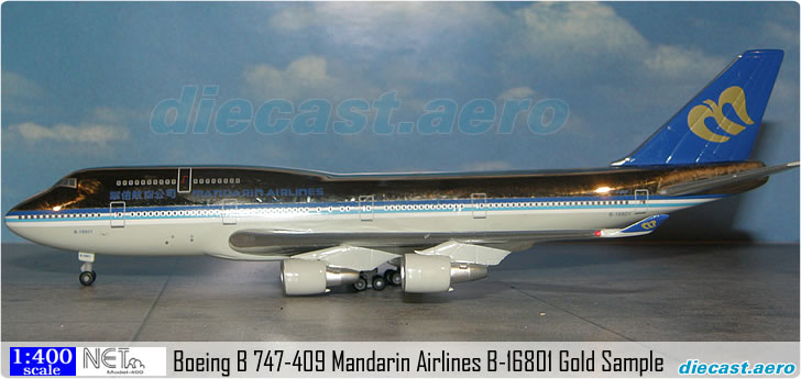 Boeing B 747-409 Mandarin Airlines B-16801 Gold Sample