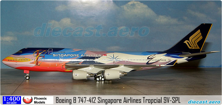 Boeing B 747-412 Singapore Airlines Tropcial 9V-SPL