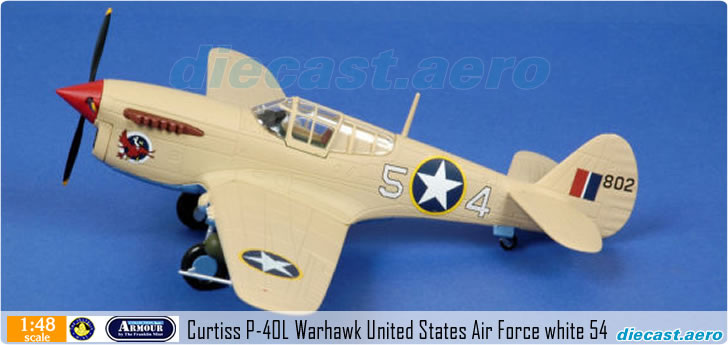 Curtiss P-40L Warhawk United States Air Force white 54