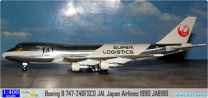 Model Aircraft : Boeing B 747-246FSCD JAL Japan Airlines 1990