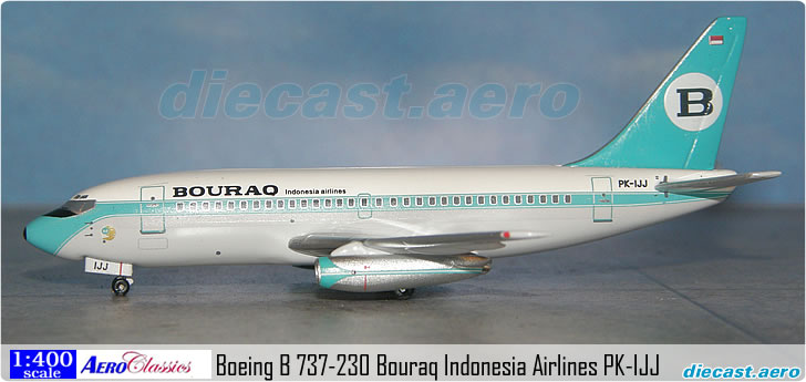 BOURAQ OC & BOURAQ NL B737-200 1:400 PK-IJD & PK-IJR Die-cast Airplane Model 