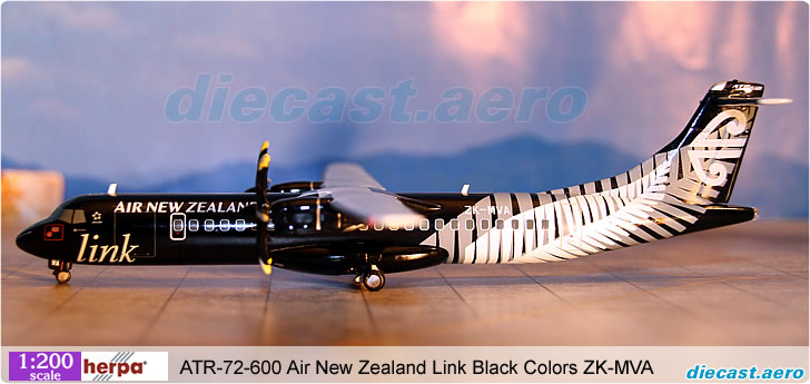 ATR-72-600 Air New Zealand Link Black Colors ZK-MVA
