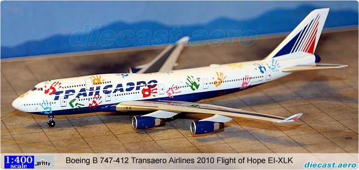 Boeing B 747-412 Transaero Airlines 2010 Flight of Hope EI-XLK