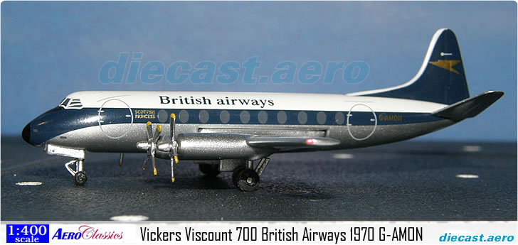 Vickers Viscount 700 British Airways 1970 G-AMON