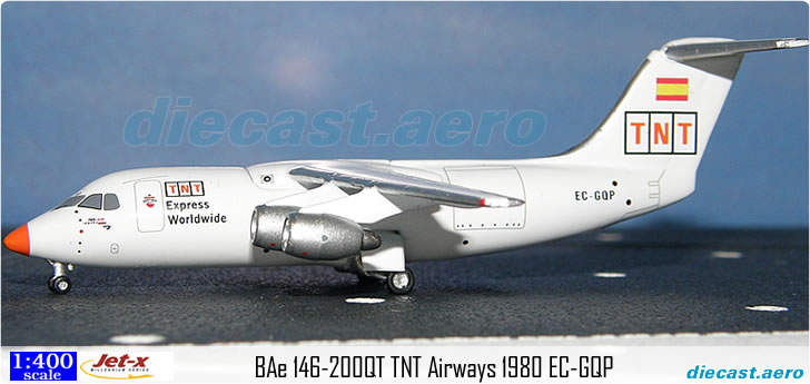 JET-X JX381 EC-GDP TNT EXPRESS WORLDWIDE BAe 146-200 ORANGE 1:400 DIECAST 