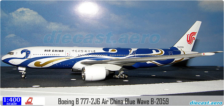 Boeing B 777-2J6 Air China Blue Wave B-2059