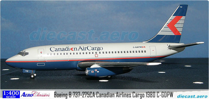 Boeing B 737-275CA Canadian Airlines Cargo 1980 C-GDPW