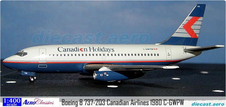 Boeing B 737-2Q3 Canadian Airlines 1980 C-GWPW